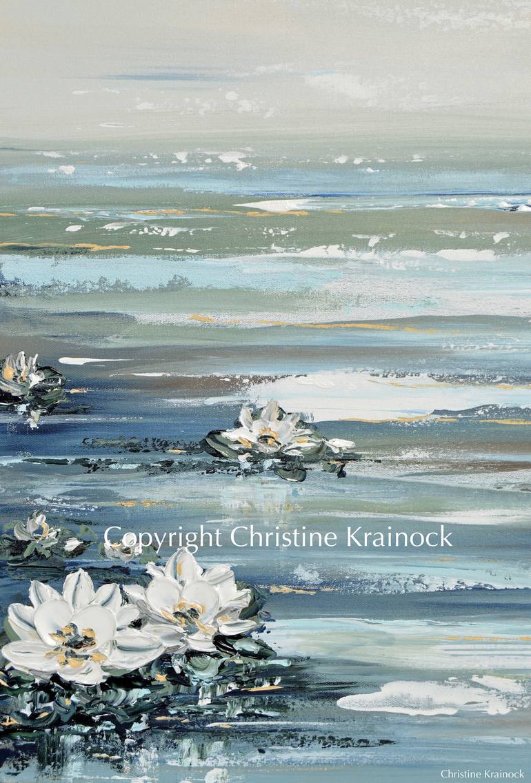 Original Abstract Floral Painting by Christine Bell
