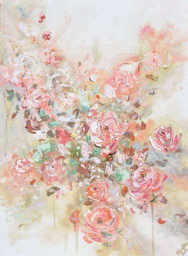 Original Abstract Expressionism Floral Paintings by Christine Bell