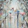Collection Couples | Women Figurative Umbrellas in Cityscapes Landscapes