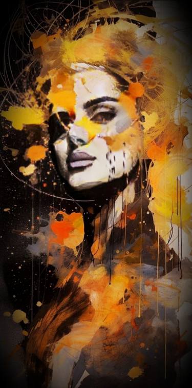 Original Abstract Expressionism Women Digital by Maryam Hassan