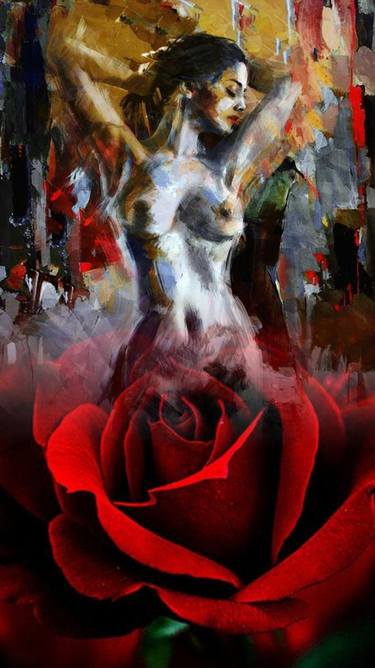 Original Abstract Expressionism Women Digital by Maryam Hassan