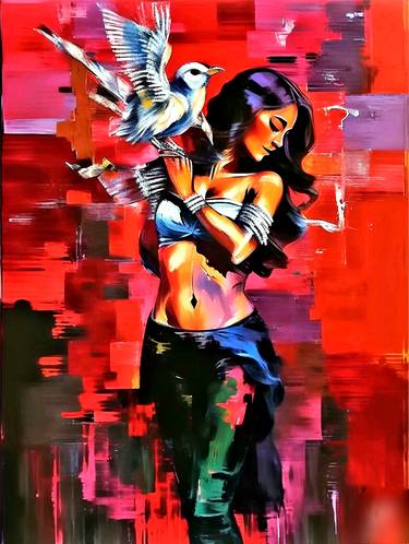 Original Abstract Expressionism Women Digital by Maryam Hassan