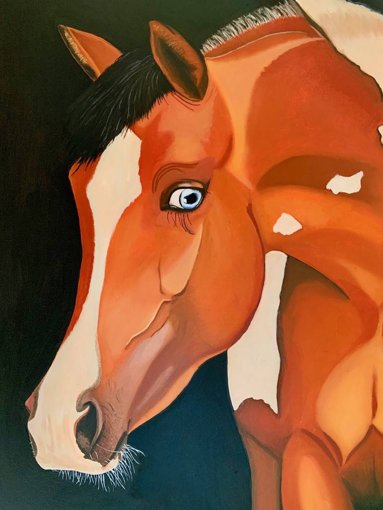 Original Figurative Horse Painting by Caroline Millott