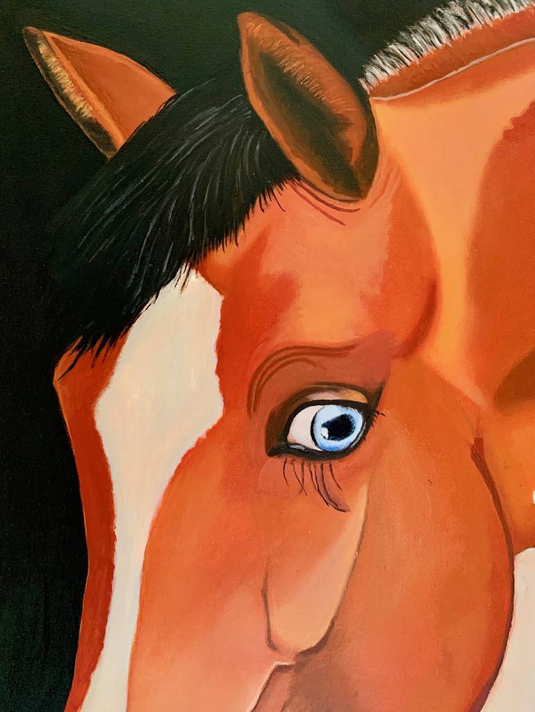 Original Figurative Horse Painting by Caroline Millott