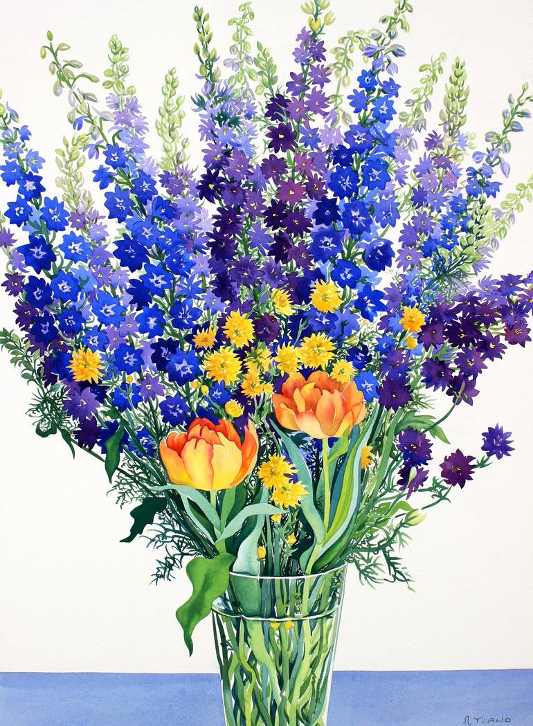 larkspur painting