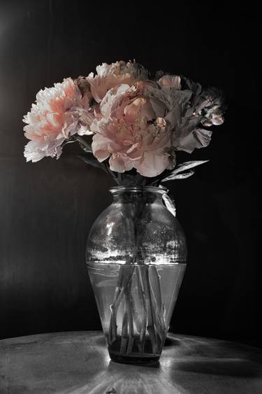 Peonies in a glass vase 1 - Limited Edition of 10 thumb