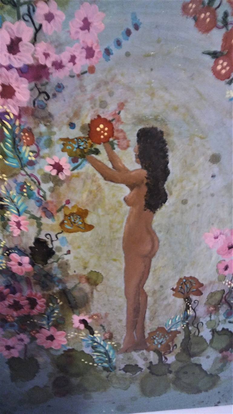 Original Modern Nude Painting by Christine Corvin