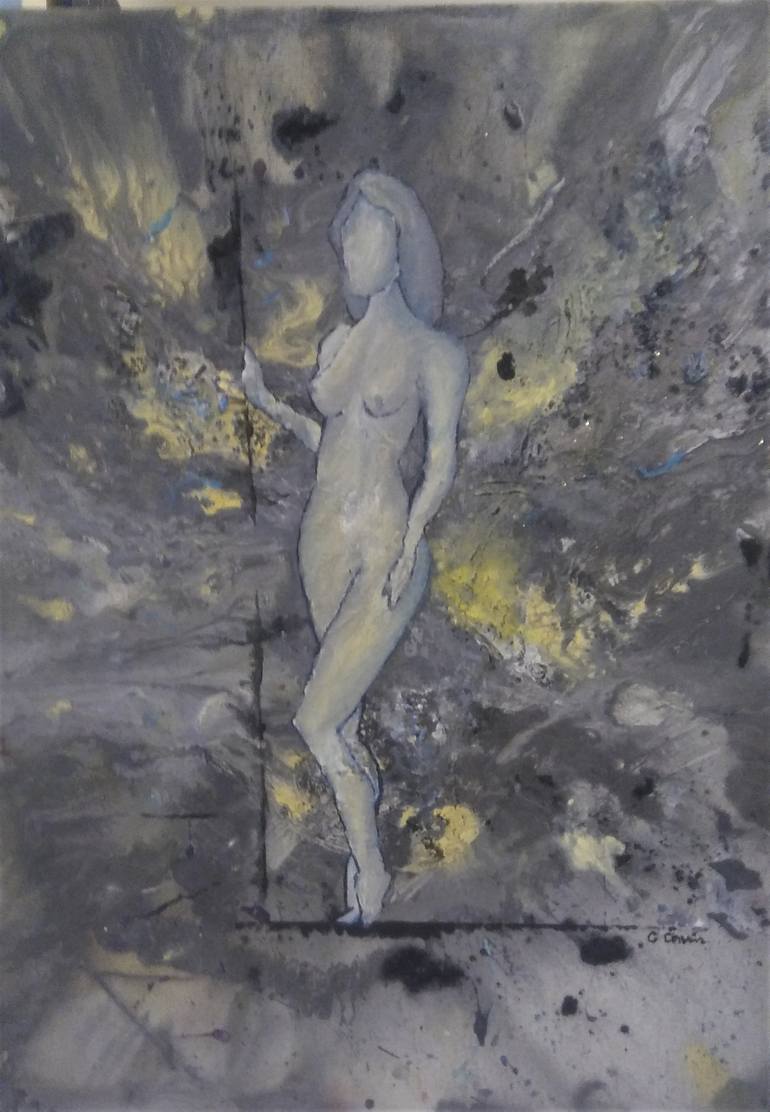 Original Abstract Nude Painting by Christine Corvin