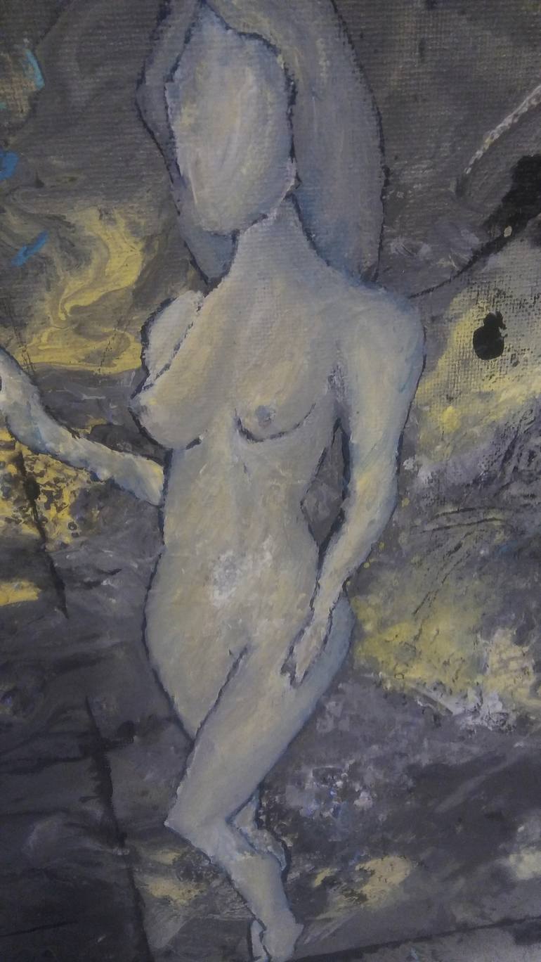 Original Abstract Nude Painting by Christine Corvin
