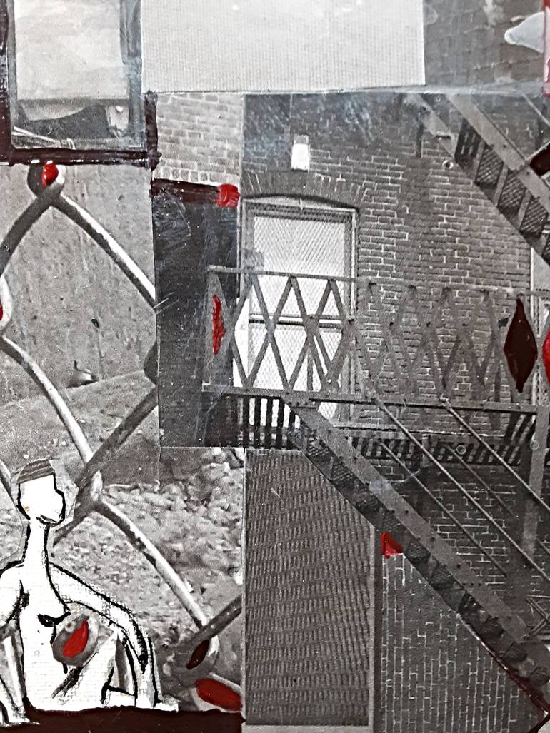 Original Abstract Cities Collage by Christine Corvin