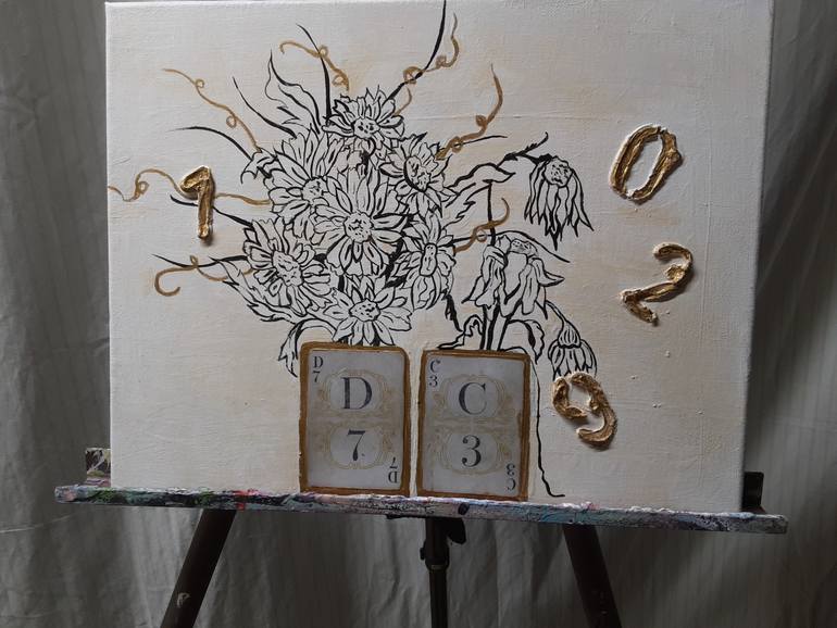 Original Abstract Expressionism Floral Painting by Christine Corvin
