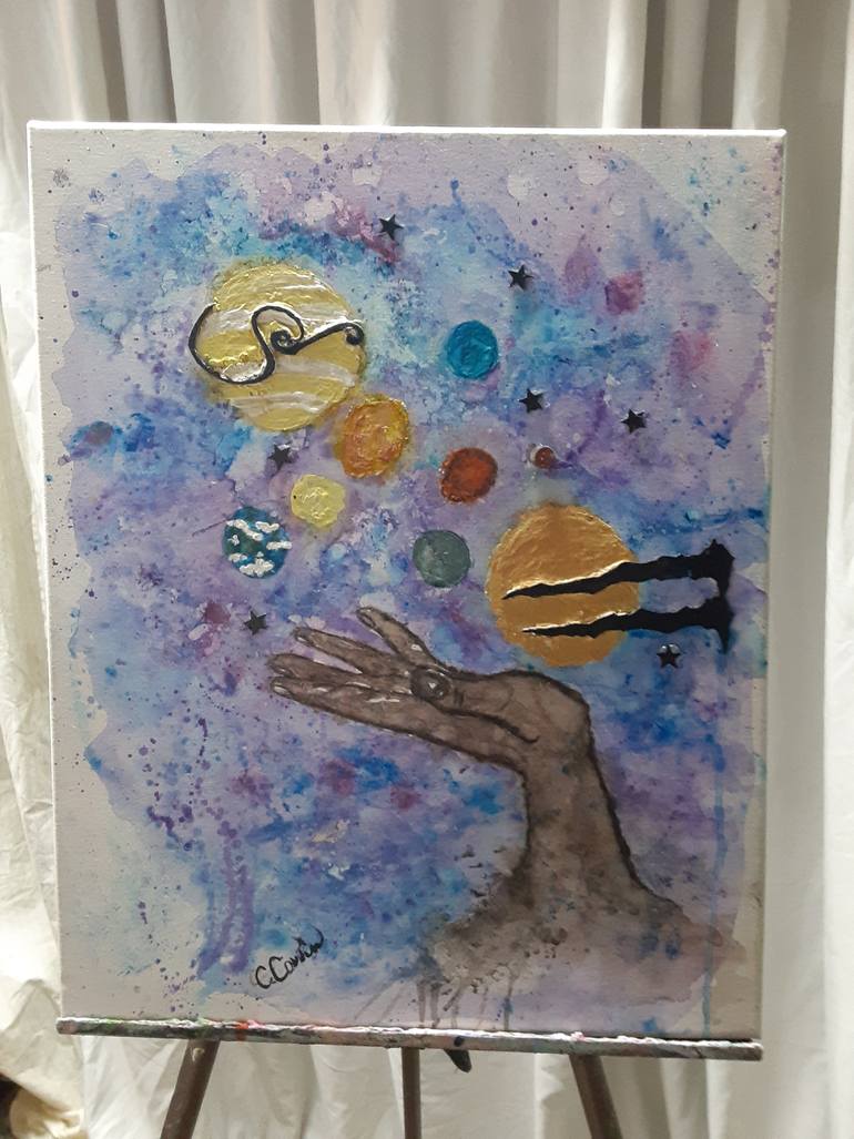 Original Abstract Fantasy Painting by Christine Corvin