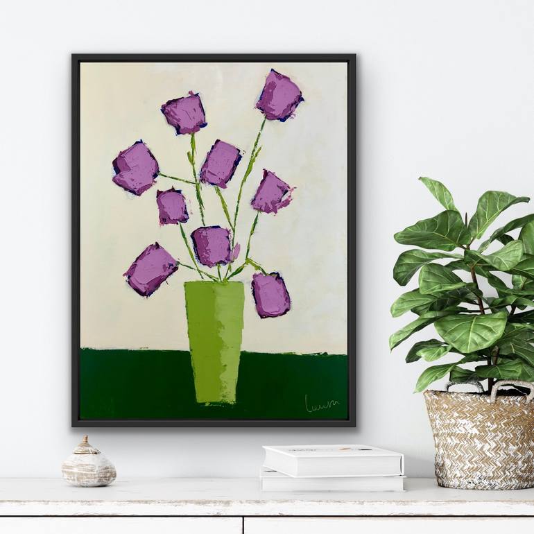 Original Abstract Botanic Painting by Laura Welshans