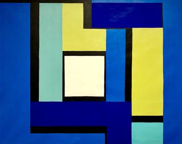 Original Abstract Geometric Paintings by Laura Welshans