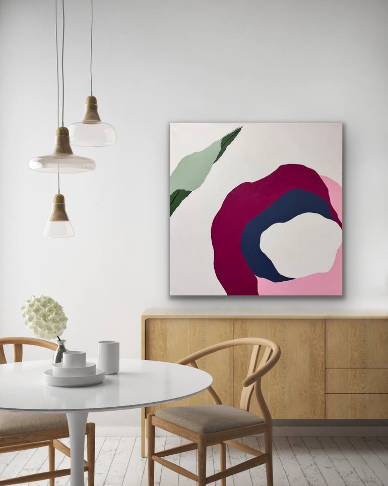 Original Abstract Floral Painting by Laura Welshans