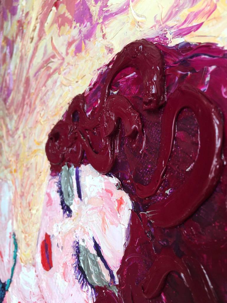 Original Abstract Expressionism Women Painting by Florinela Bocsa