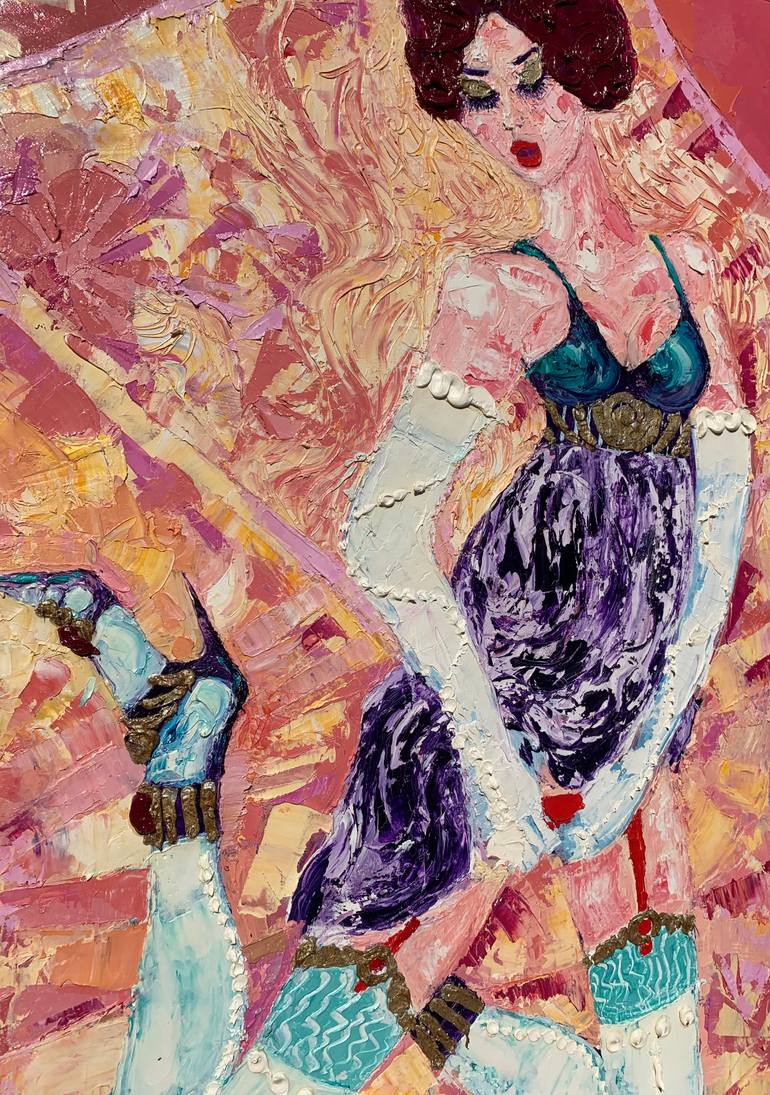 Original Abstract Expressionism Women Painting by Florinela Bocsa