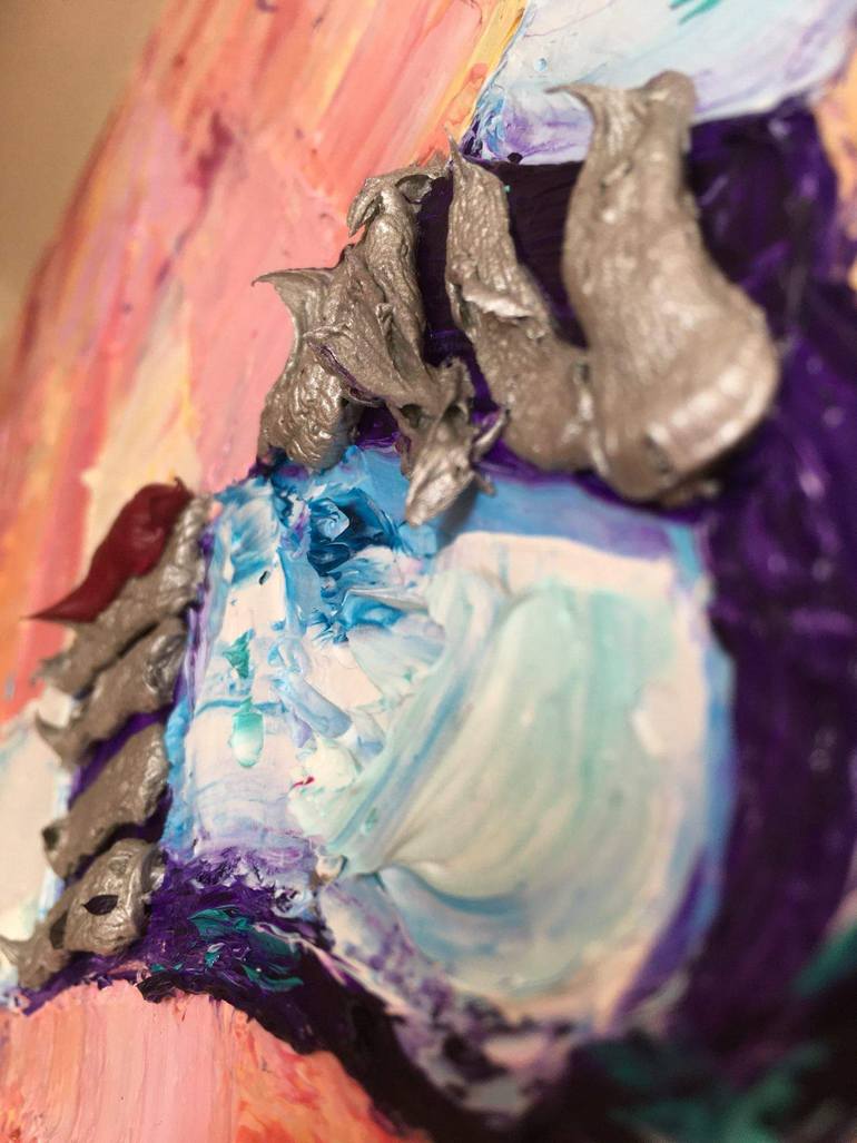 Original Abstract Expressionism Women Painting by Florinela Bocsa