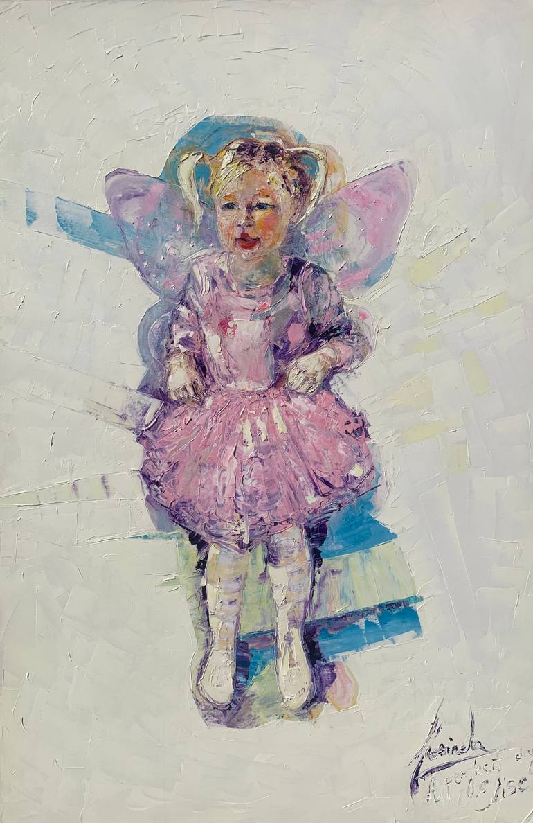 Original Abstract Expressionism People Painting by Florinela Bocsa