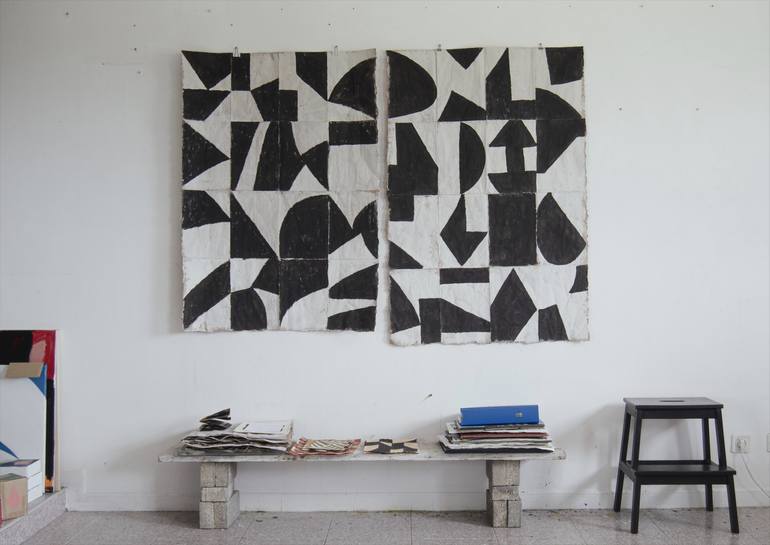 Original Abstract Geometric Installation by Johnathan Faifer