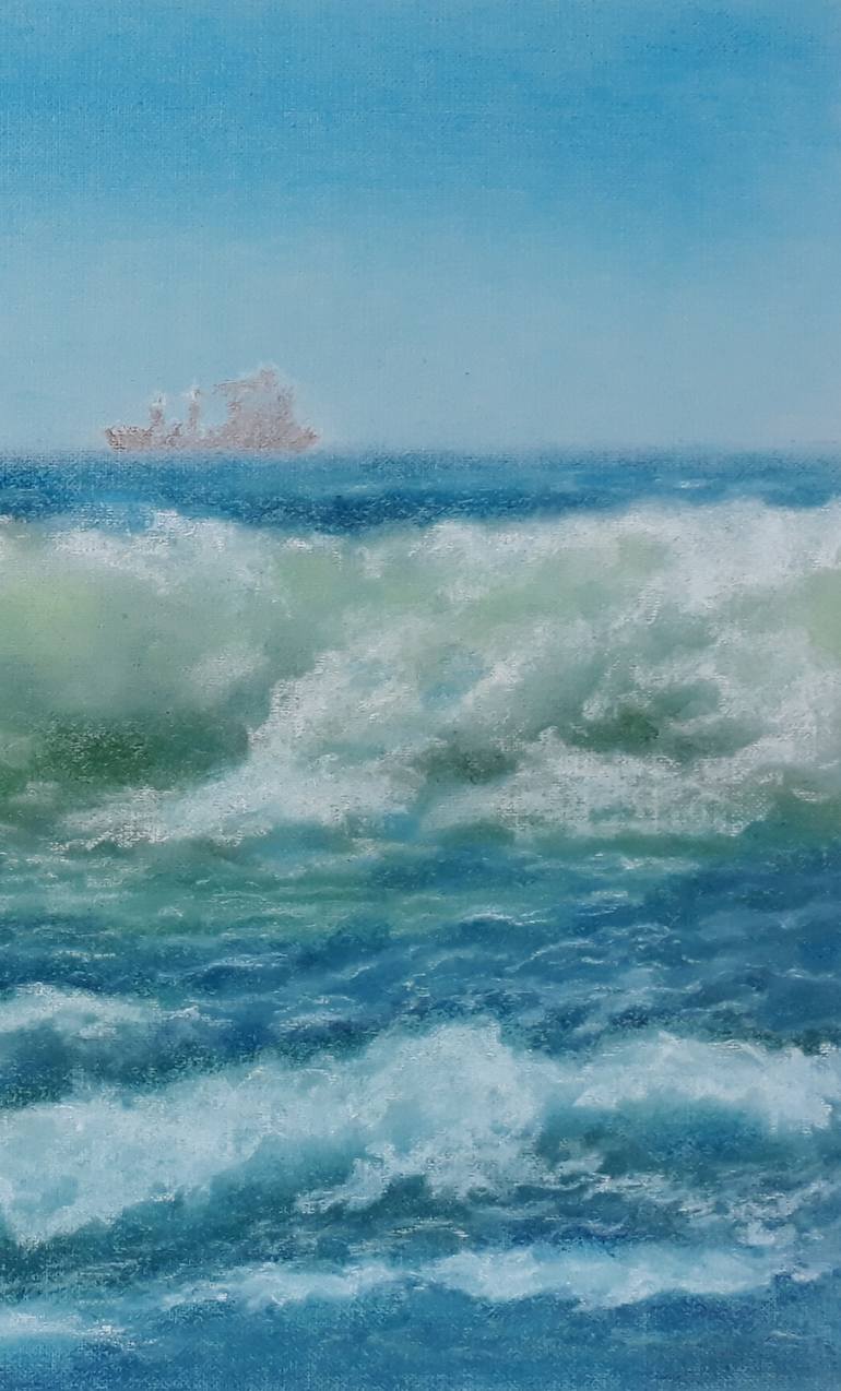 Original Fine Art Seascape Painting by Olga Maksimova