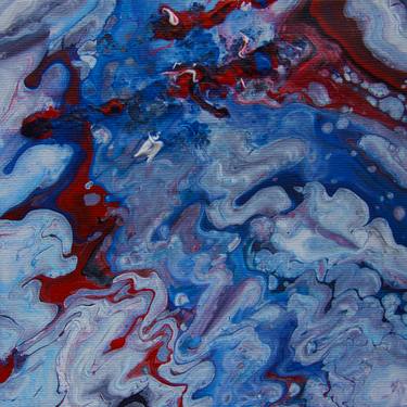acrylic blue red pour thumb