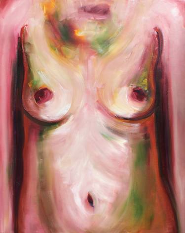 Original Expressionism Nude Painting by Adrienn Erdei