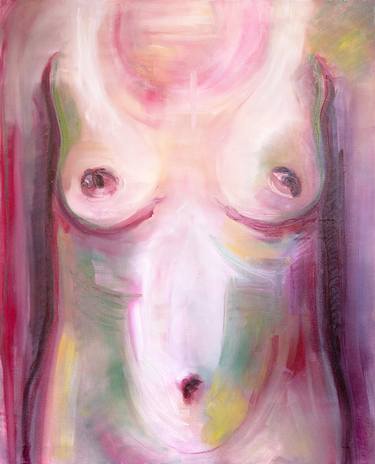 Original Figurative Nude Painting by Adrienn Erdei