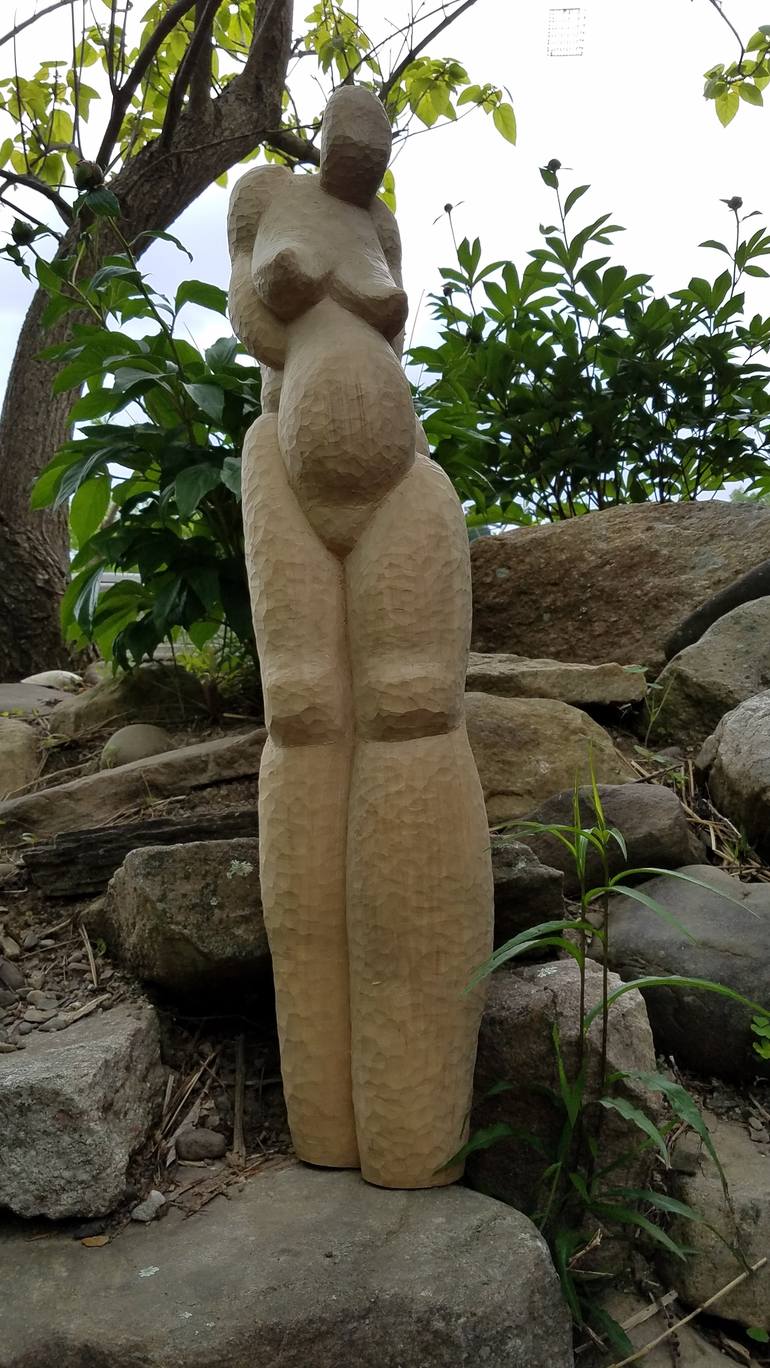 Original organic figure Abstract Sculpture by Christina Nalty