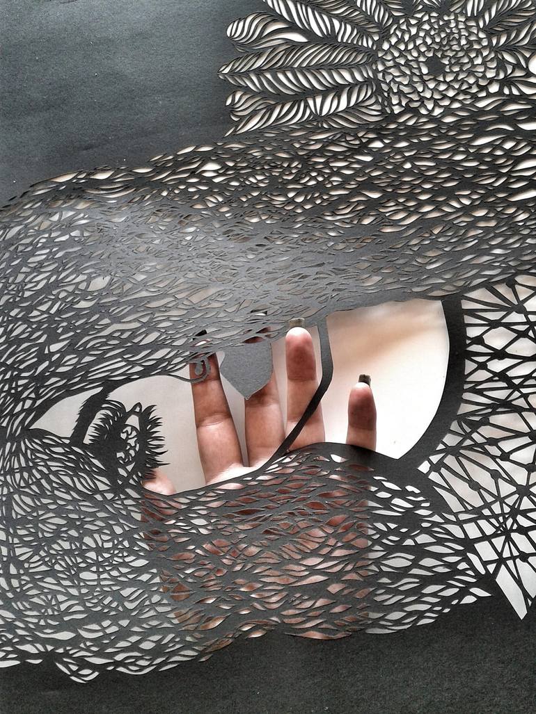 Original Modernism Women Drawing by Alina Georgieva