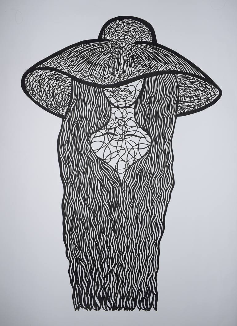 Original Modernism Women Drawing by Alina Georgieva
