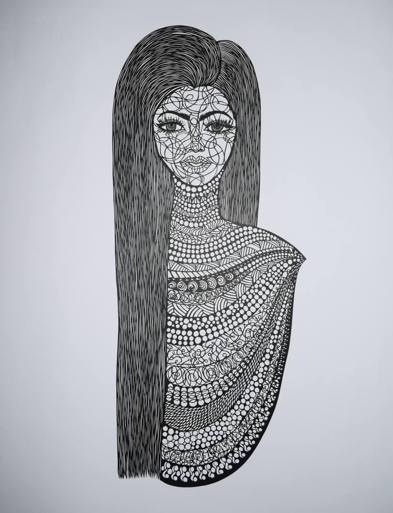 Original Figurative Women Drawing by Alina Georgieva