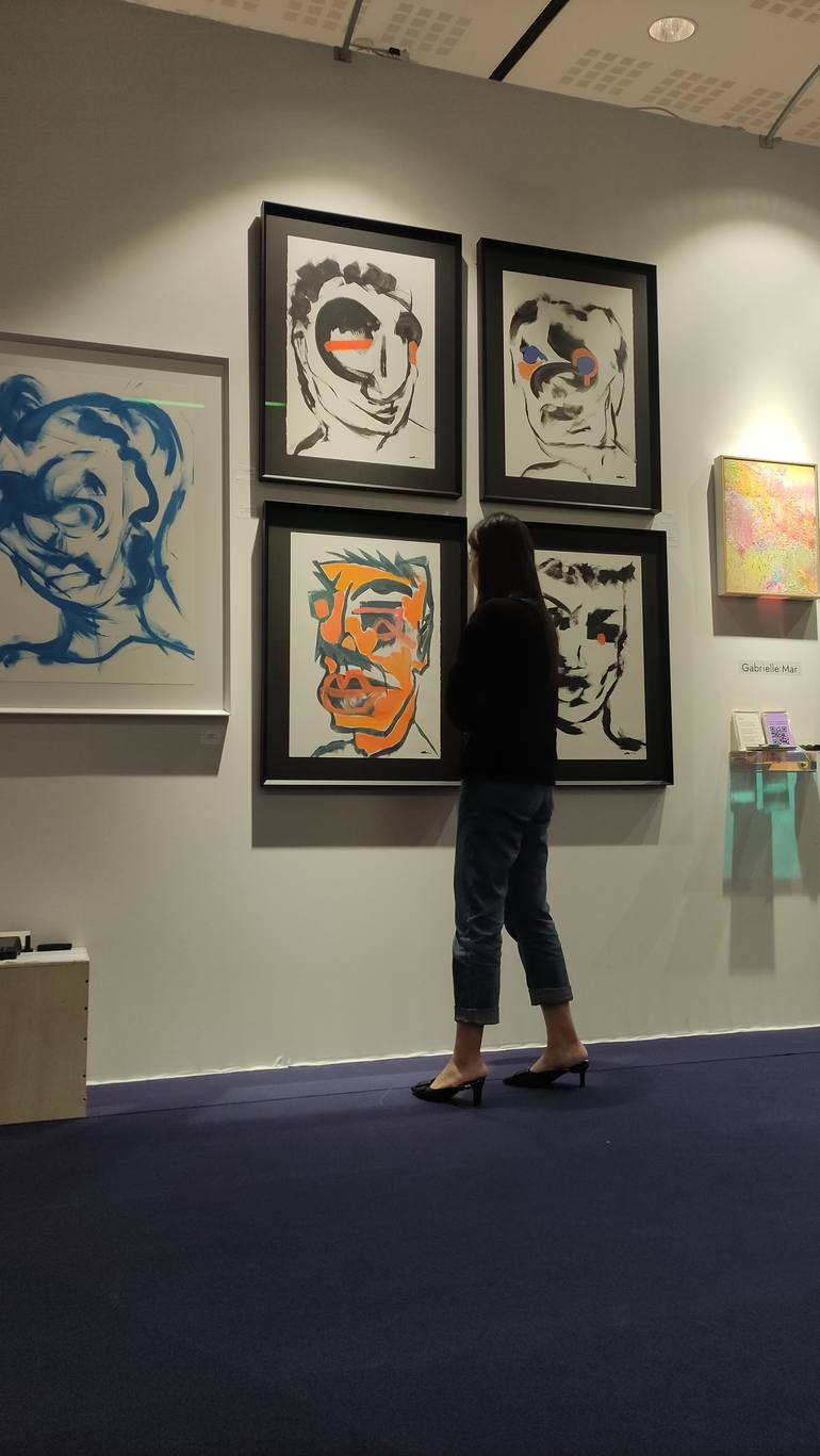 Original Abstract People Painting by Iker Garcia Barrenetxea