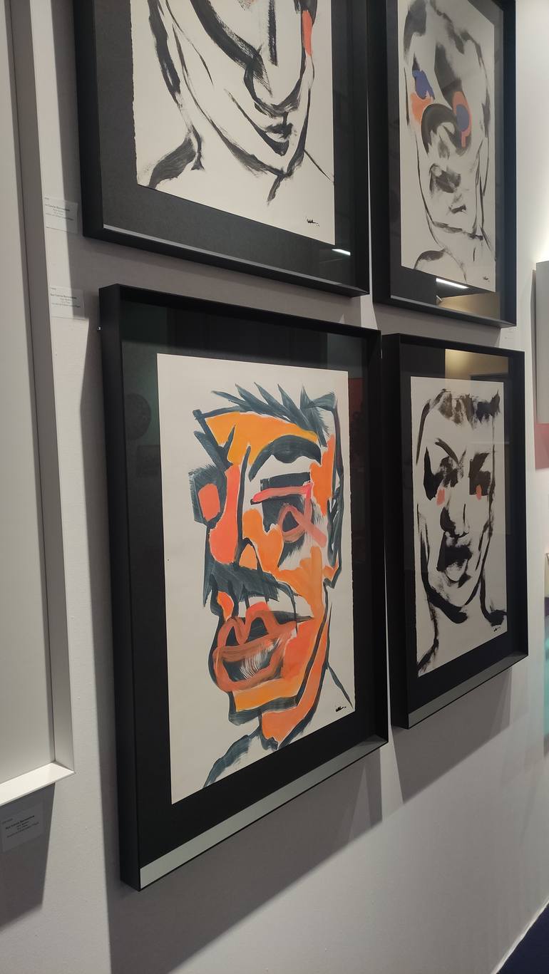 Original Abstract People Painting by Iker Garcia Barrenetxea