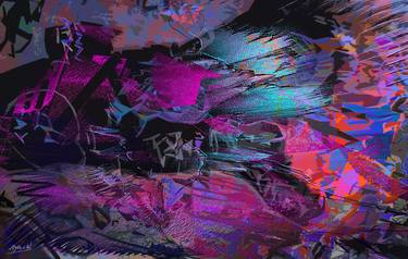 Original Abstract Expressionism Abstract Mixed Media by Ayke Von Weissenfels