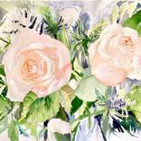 Roses with Chards by Fleur Thesmar