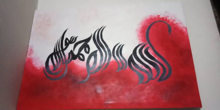 Oil painting hot sale calligraphy