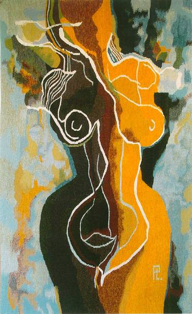 Print of Abstract Expressionism Women Mixed Media by Lucia Puscasu