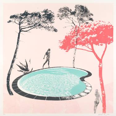 Saatchi Art Artist Nathalie Kingdon; Printmaking, “La vie en Rose” #art