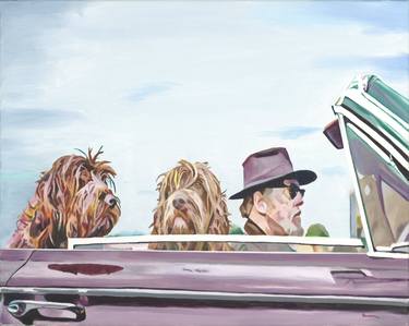 Print of Modern Dogs Paintings by Lisa Nance