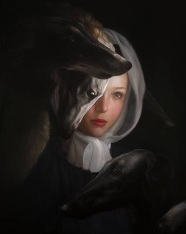 Original Portrait Painting by Ksenia Buridanova