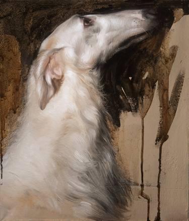 Original Dogs Painting by Ksenia Buridanova