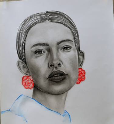 Girl with the Red Earrings thumb