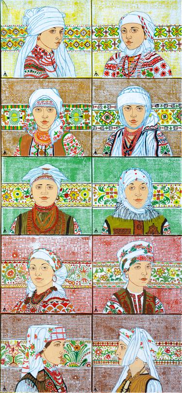 Print of Women Paintings by Veniamin Mirov