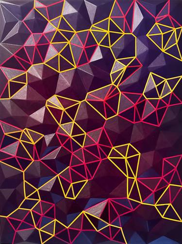 Original Fractal/algorithmic Abstract Painting by David Rockwell