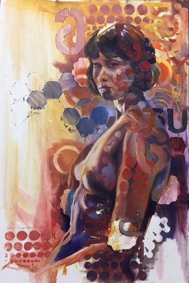 Original Abstract Nude Paintings by David Rockwell
