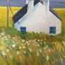 close up detail of painting