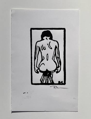 Print of Figurative Nude Printmaking by Richard Cooke