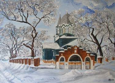 Original Fine Art Architecture Painting by Galina Volkova