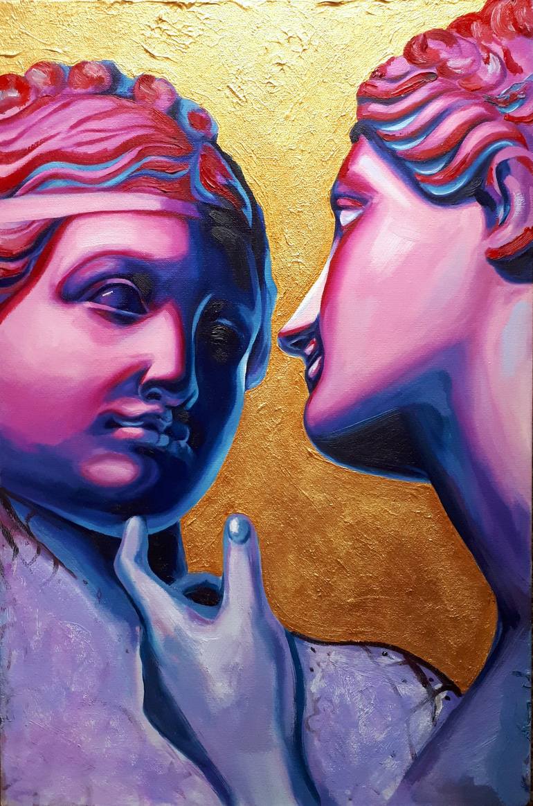 Golden girls Painting by Daria Jm | Saatchi Art